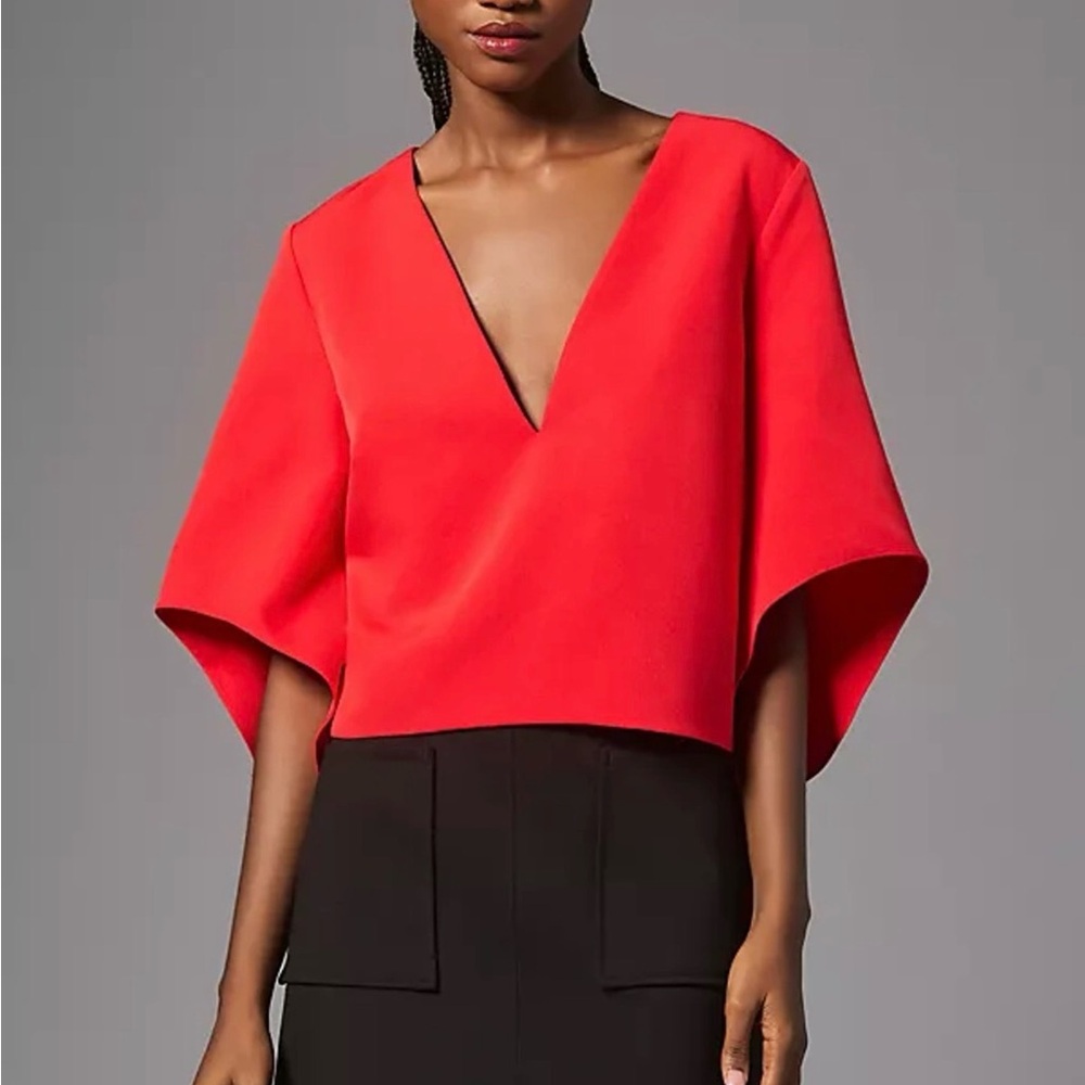 Anthropologie Mare Mare Red Cape Blouse